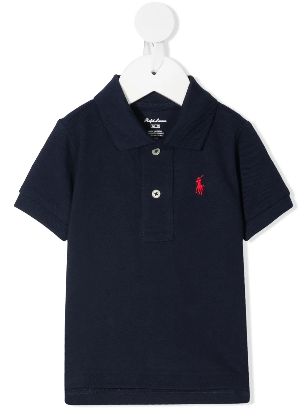 

Рубашка поло с вышитым логотипом POLO RALPH LAUREN KIDS, синий