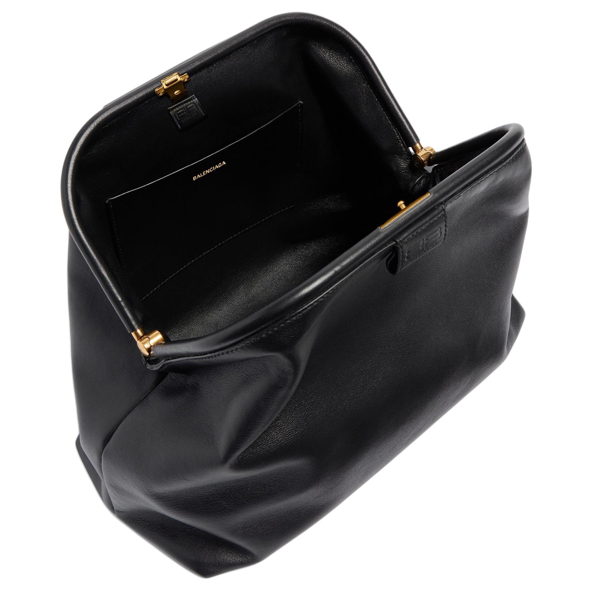 Balenciaga Средняя женская сумка из коровьей кожи черная — фото 3