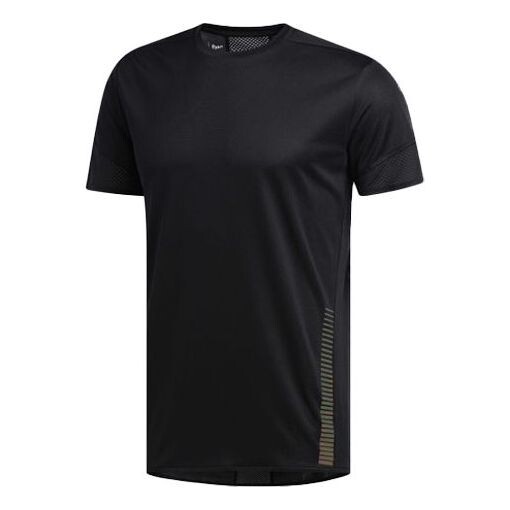

Футболка с круглым вырезом, повседневные, с коротким рукавом, мужские, Adidas, черный