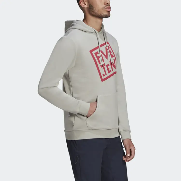 Толстовка мужская металлик серый Adidas, серый — фото 3