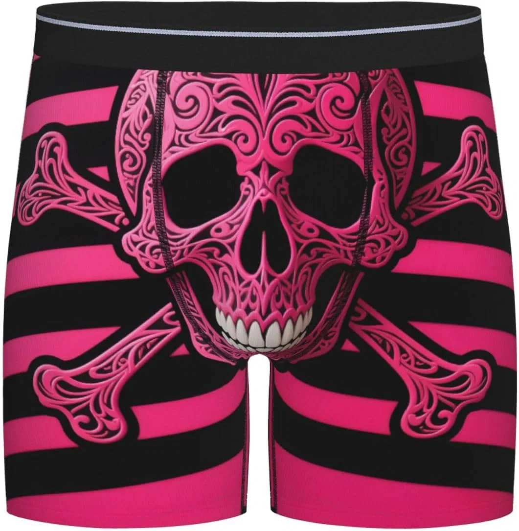 Боксеры с камуфляжем, Pink Skull2