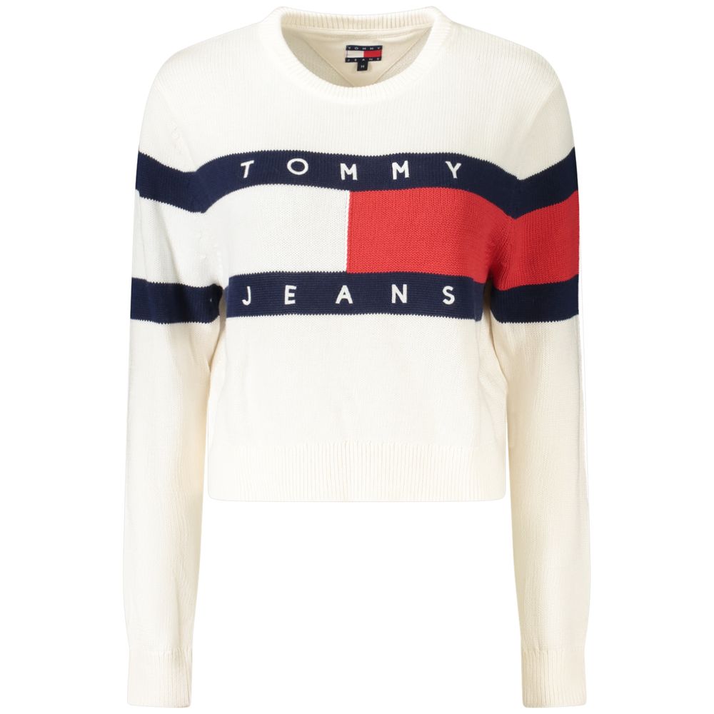 

Белый хлопковый женский свитер Tommy Hilfiger