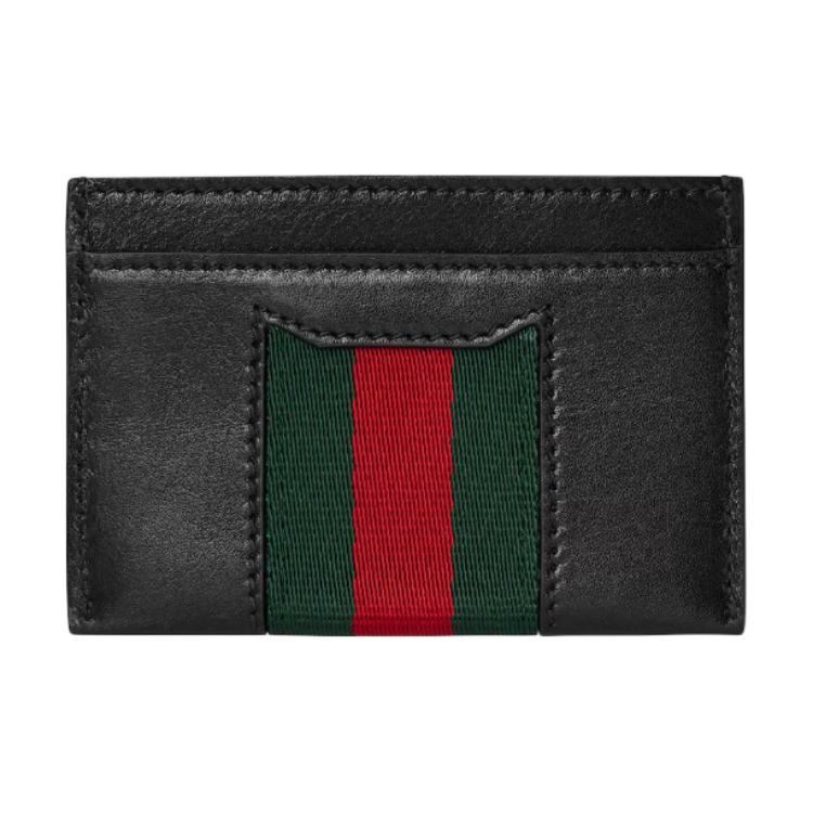GUCCI Кожаный картхолдер Women's Black — фото 3