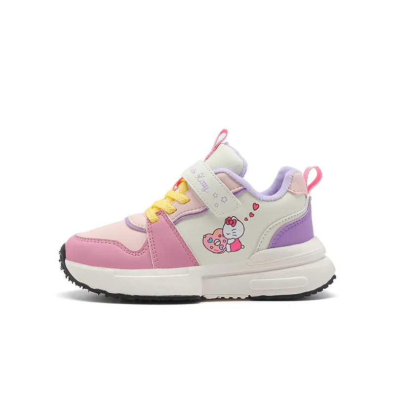 Hello Kitty кроссовки низкие с амортизацией, термоподдержкой и износостойкостью Sanrio, бежевый розовый фиолетовый