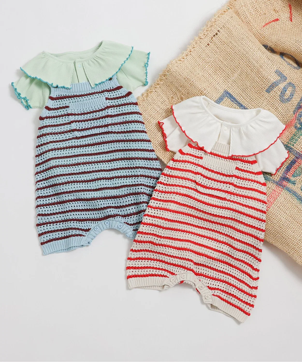 Детский комбинезон-сарафан Bpop Summer Knit Salopette, красный — фото 4
