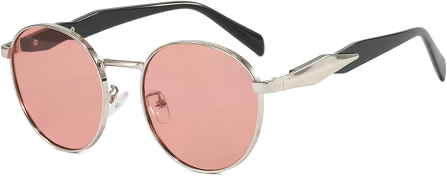 

Классические овальные женские солнцезащитные очки Helena, винтажные мужские панк-очки, маленькая металлическая оправа, градиентные, коричневые, для улицы, защита от УФ-излучения UV400 S68, C4