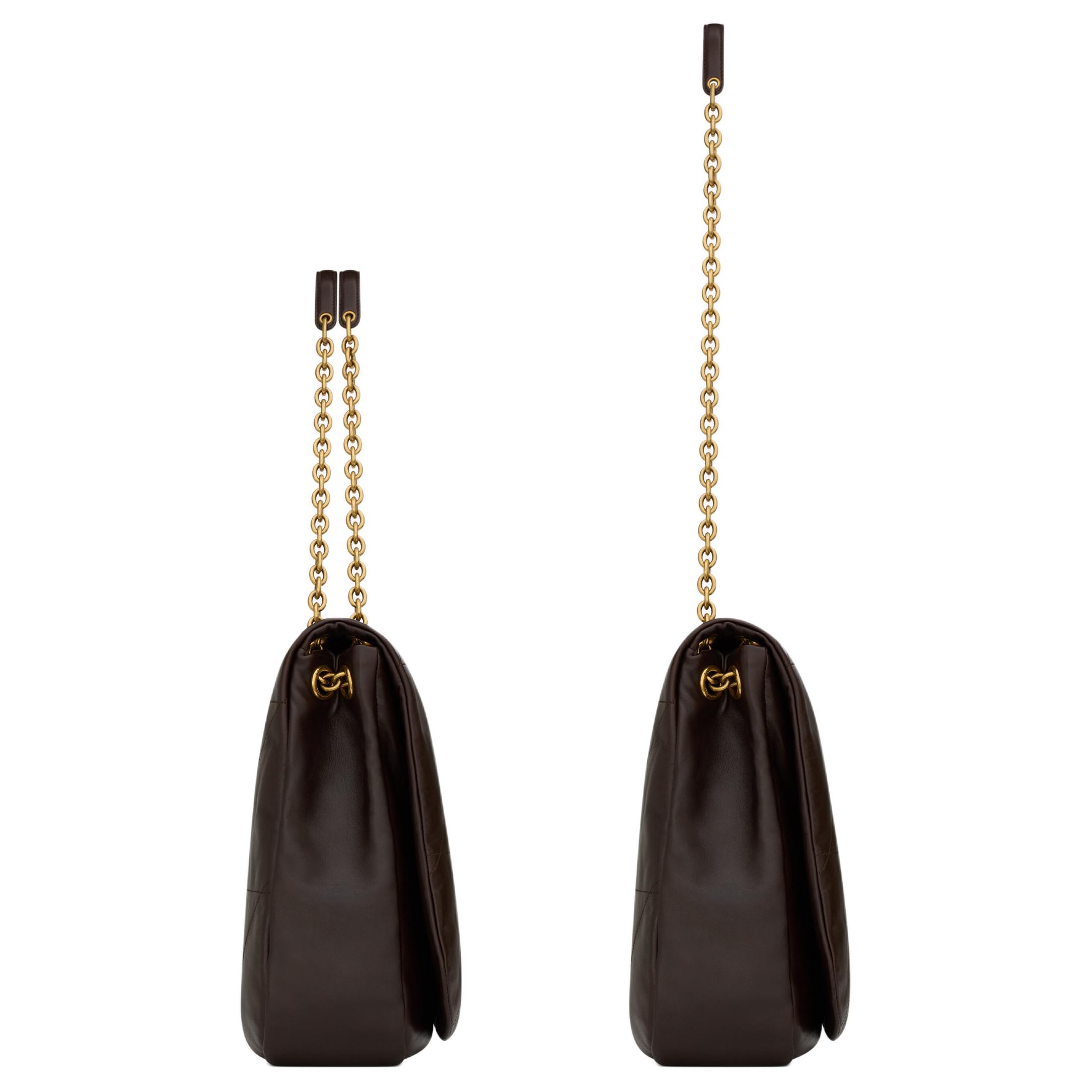 SAINT LAURENT Сумка через плечо из ягненка, кроссбоди, женская сумка Dark Umber — фото 3