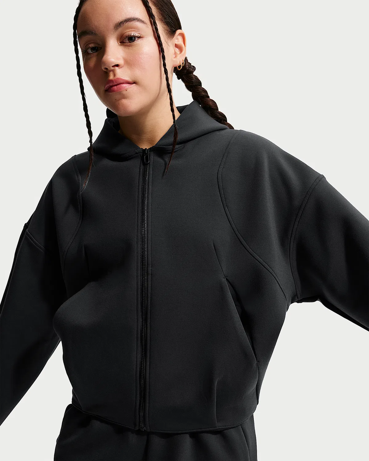Детская термо-кофта Nike MAVN Therma-FIT на молнии, Black/Black/Black — фото 3