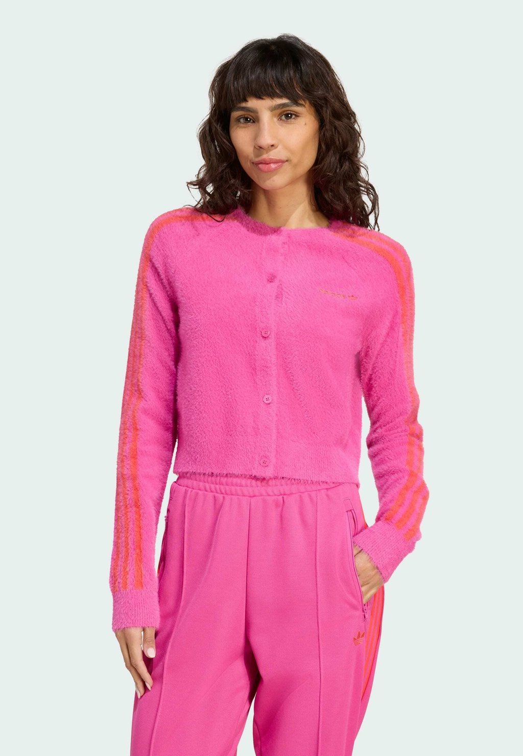 

Кардиган FLUFFY Adidas Originals, розовый