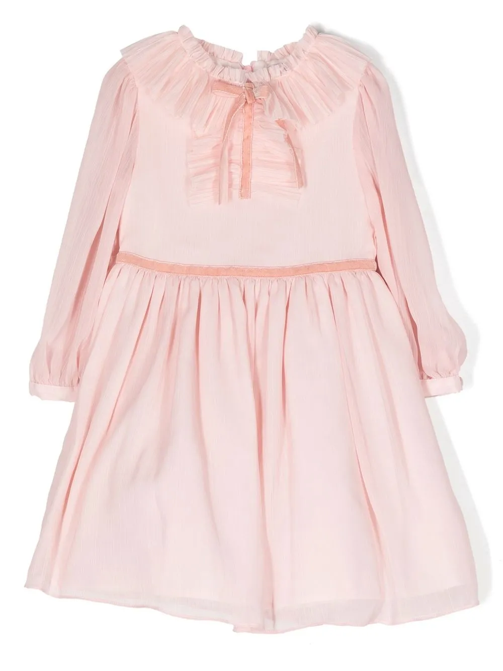 

Шифоновое платье миди с оборками Patachou, розовый