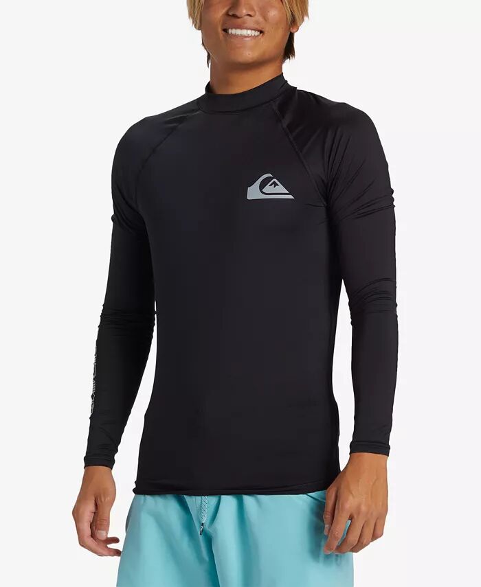 

Мужская повседневная футболка с длинным рукавом UPF 50 Quiksilver, черный