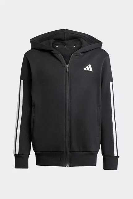 Спортивный костюм детский из эластичного трикотажа Adidas, черный — фото 3