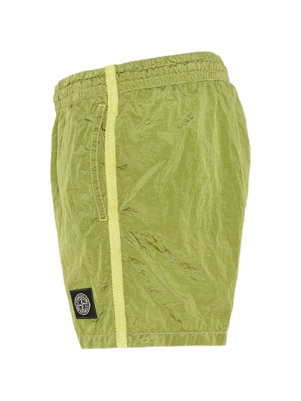Плавательные шорты с эластичным поясом и нашивкой с логотипом Stone Island Junior, зеленый — фото 3