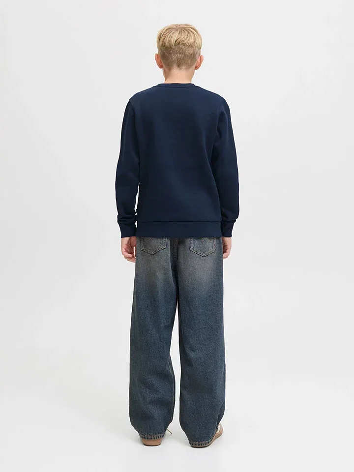 Свитшот с логотипом JACK & JONES Junior, темно-синий — фото 4