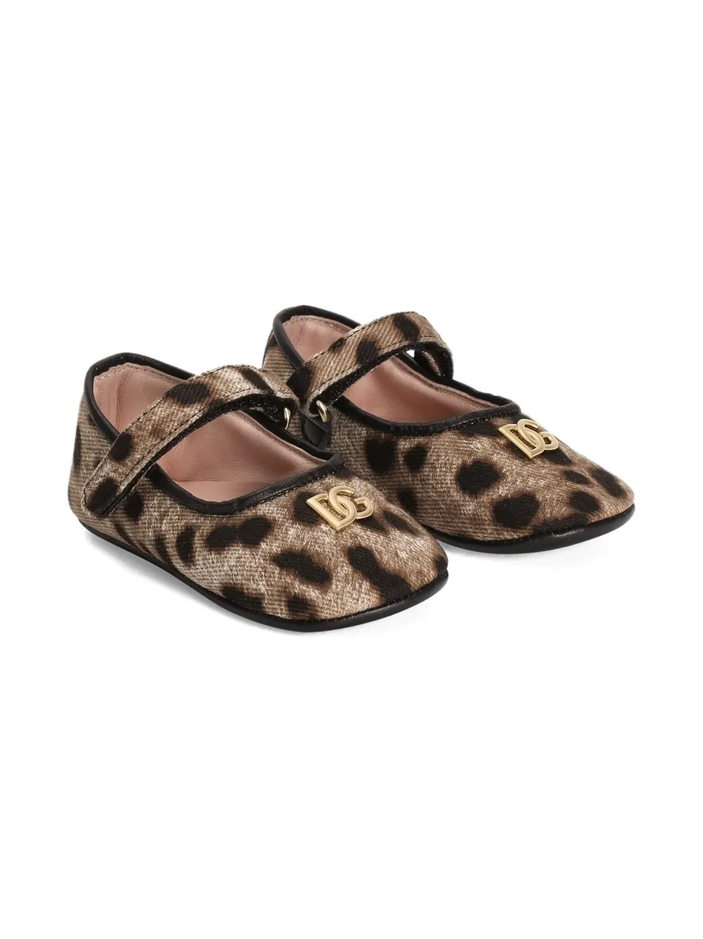 

Балетки с леопардовым принтом drill Dolce & Gabbana Kids, коричневый