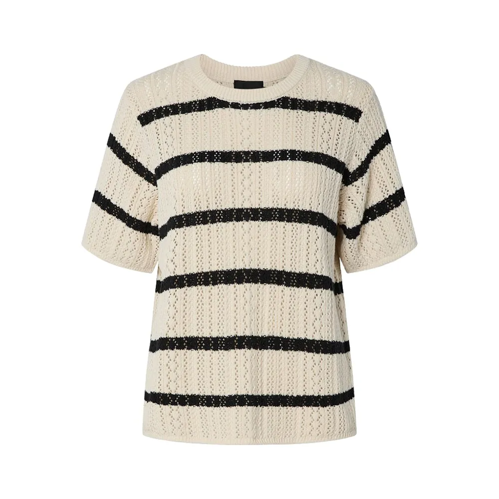 

Свитер Pieces Nuka short sleeve, бежевый