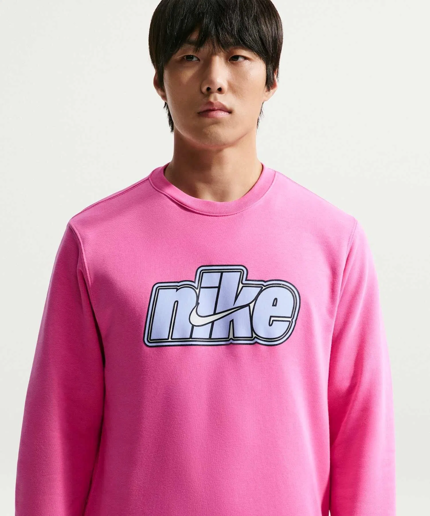 Мужская толстовка Nike Sportswear Club с круглым вырезом из французской махровой ткани IF0698-684 Pinksicle