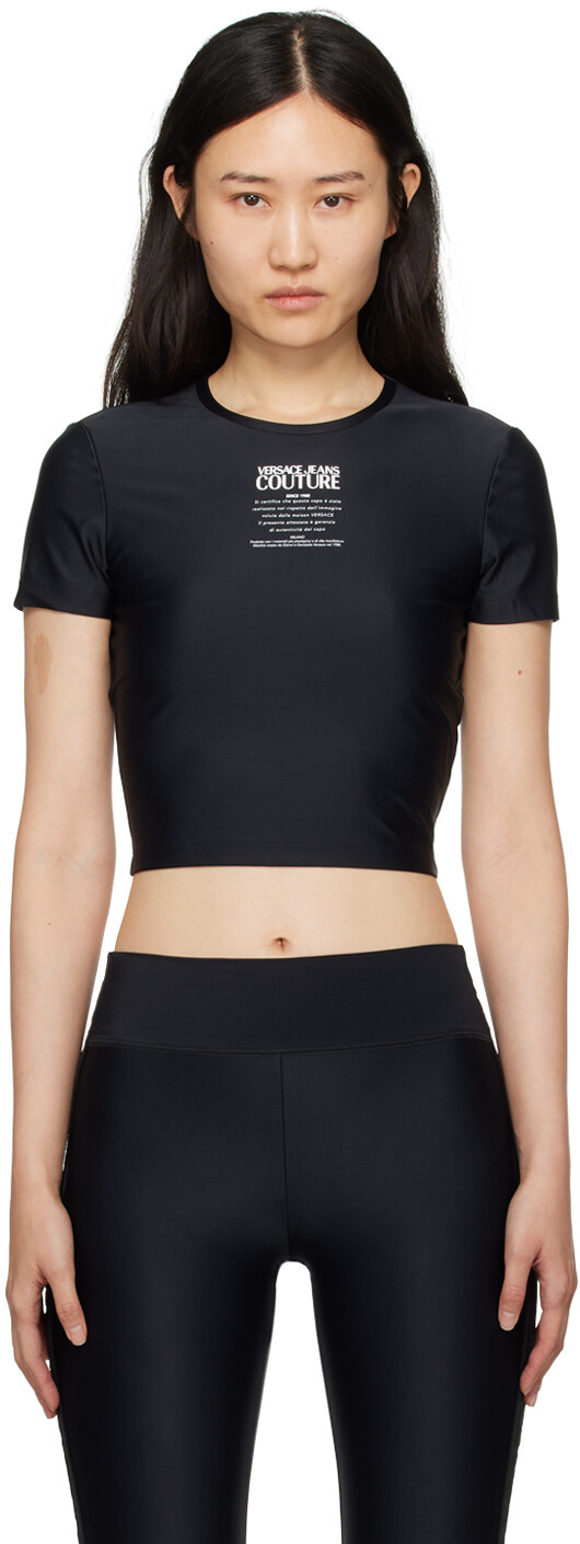 

Черная футболка с принтом Versace Jeans Couture, цвет Black