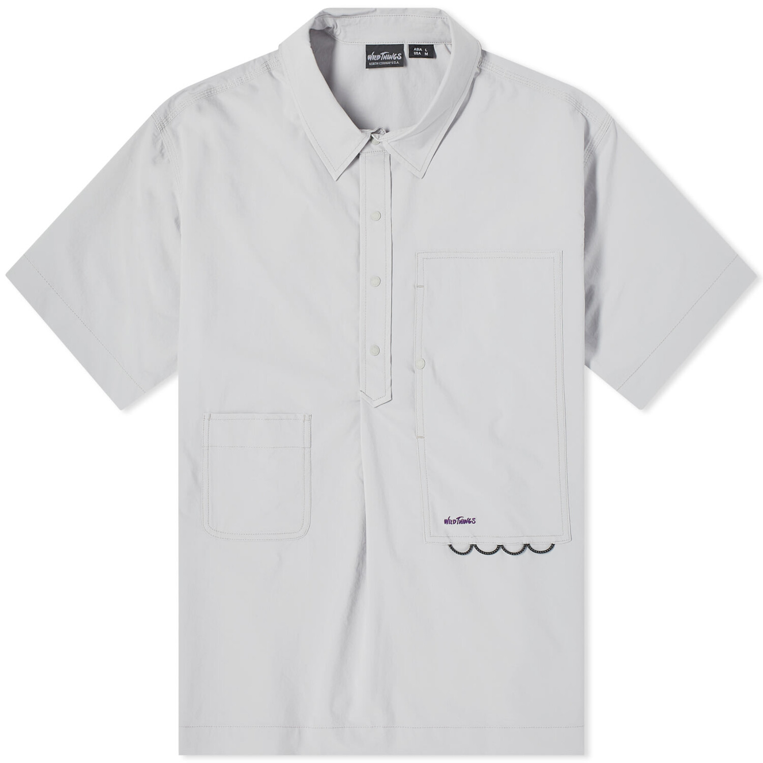 

Рубашка Wild Things Camp Pullover Shirt, цвет Light Grey