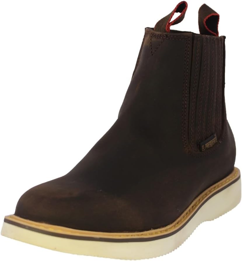 

Мужские ботинки 100RA коричневые кожаные с эластичными вставками, с мягким носком, на шнуровке Texas Legacy