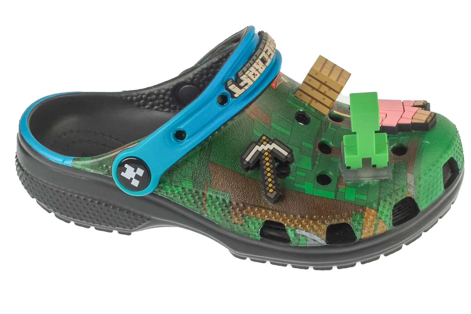 Шлепанцы детские, Minecraft, Crocs, зеленый