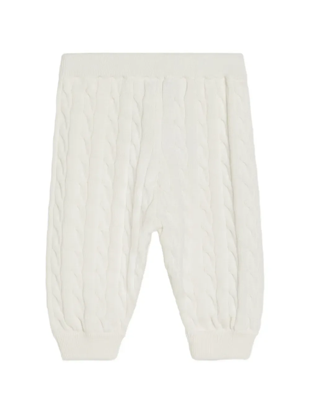Брюки Baby Bernie фактурной вязки Brunello Cucinelli Kids, белый — фото 2
