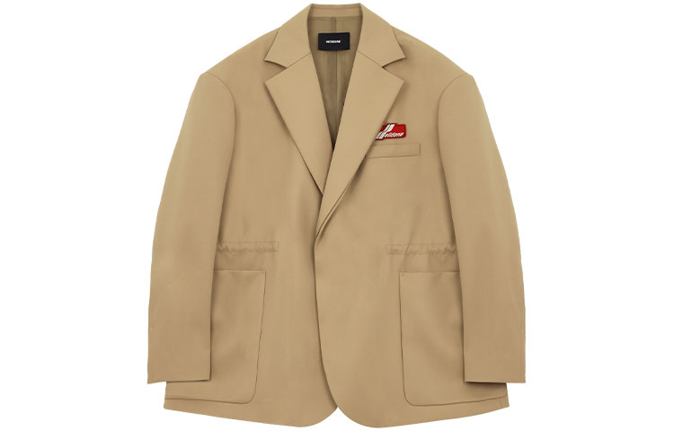 

WE11DONE Деловой костюм Unisex Khaki с воротником