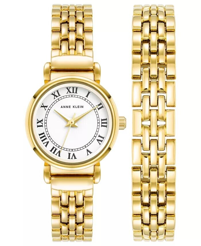 

Женские кварцевые часы из золотистого сплава, комплект 24 мм Anne Klein