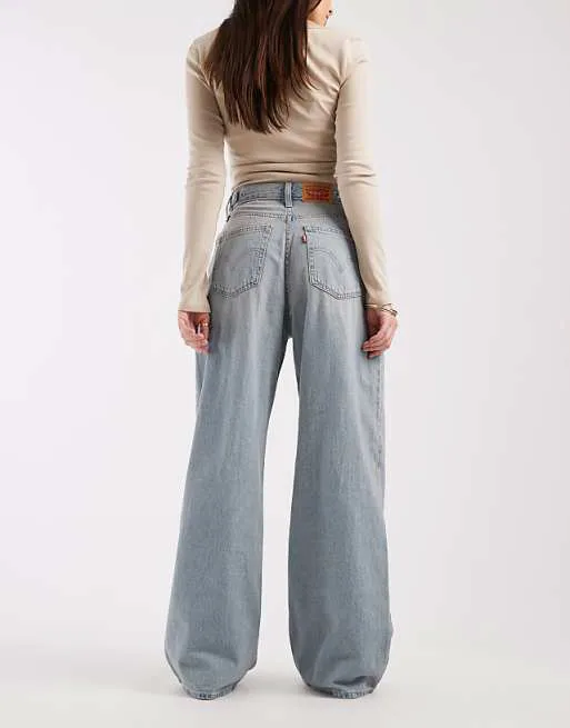 Синие мешковатые джинсы Levi's на завязках — фото 2