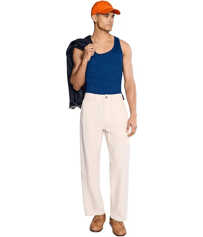 Майка Classic Fit Tank Undershirts Polo Ralph Lauren, Andover Heather/White/Fall Royal — фото 2