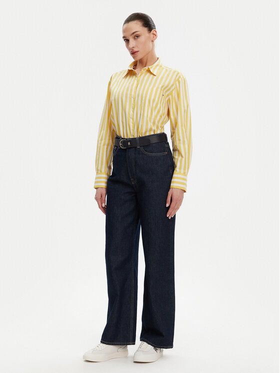 Свободная рубашка WW0WW45612 Tommy Hilfiger, желтый — фото 2