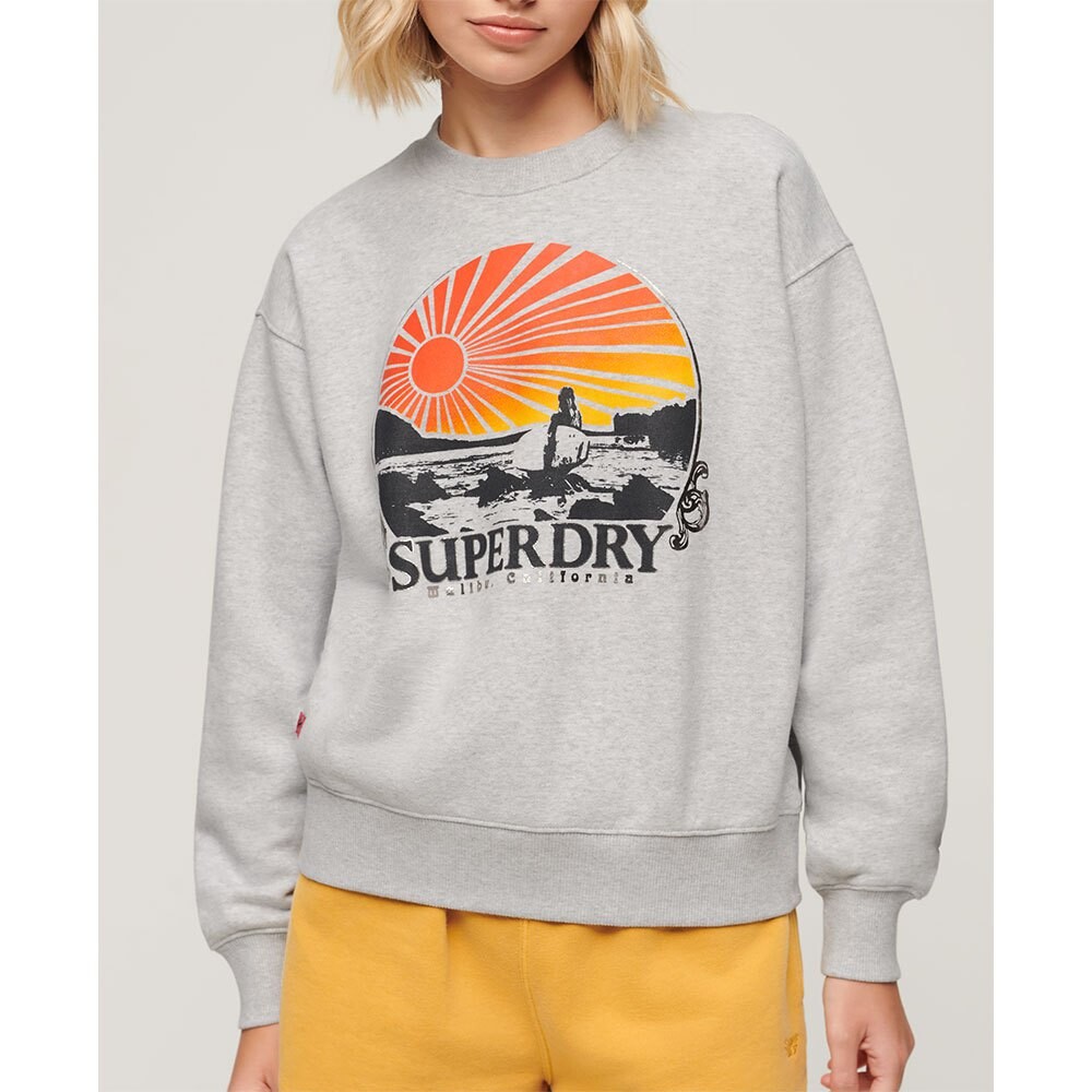 

Толстовка Superdry Travel Souvenir Loose, серый