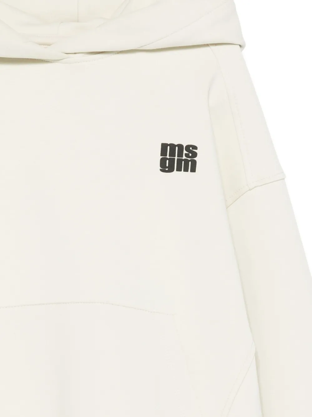 Худи с нашивкой-логотипом Msgm Kids, нейтральный — фото 3