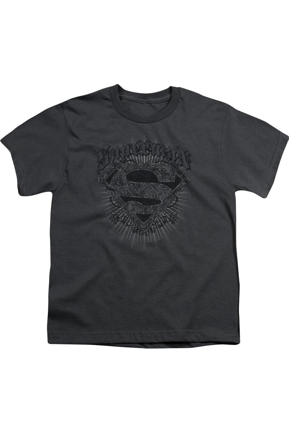 

Футболка с принтом "Супермен" и щитом для детей с коротким рукавом Gildan, Charcoal