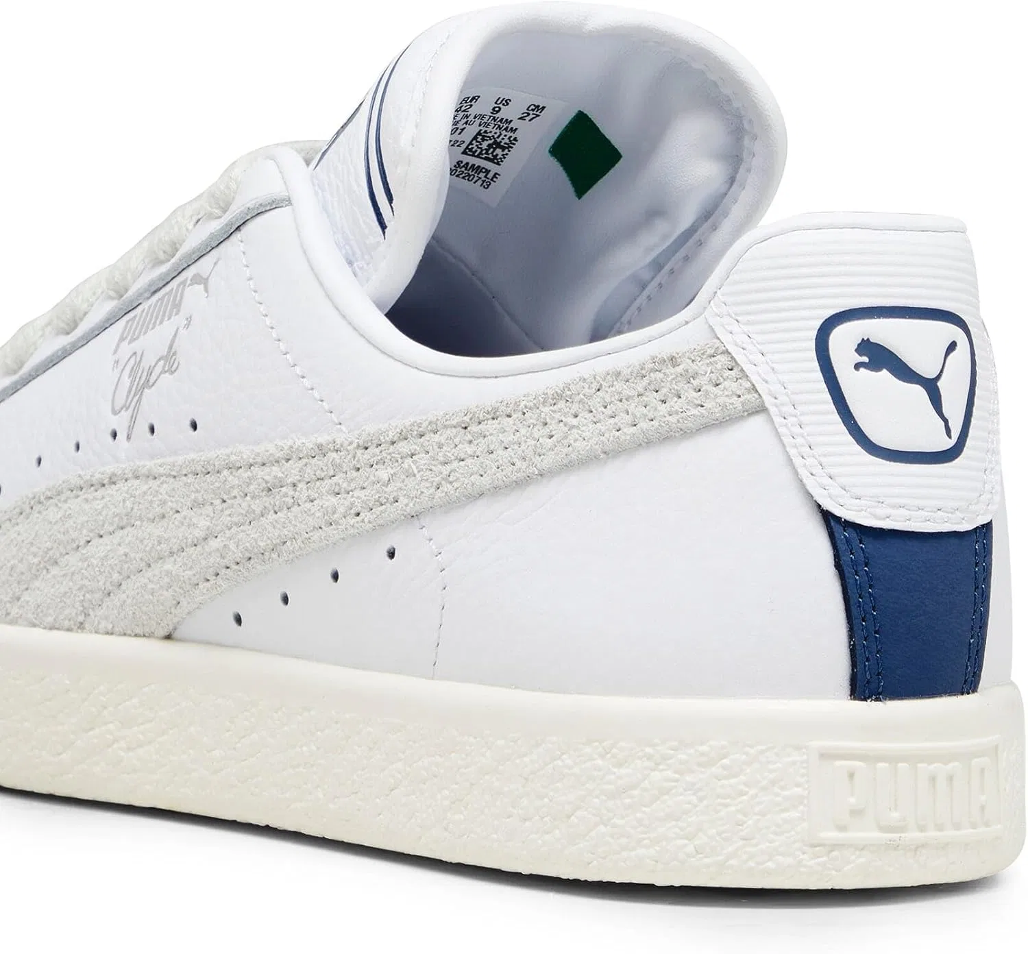 Кроссовки PUMA Clyde Q3 Rhuigi Weiß Herren, White-Grey-White — фото 3