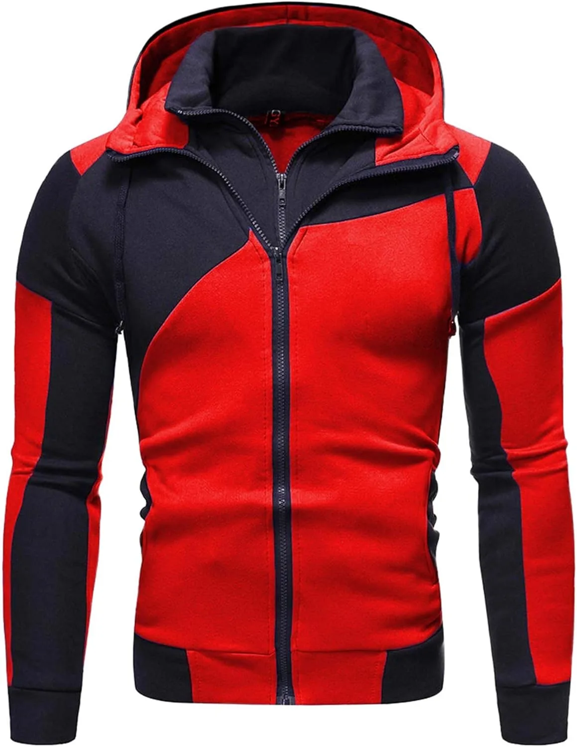 

Мужской худи с воротником стойкой и двойной молнией SOMTHRON