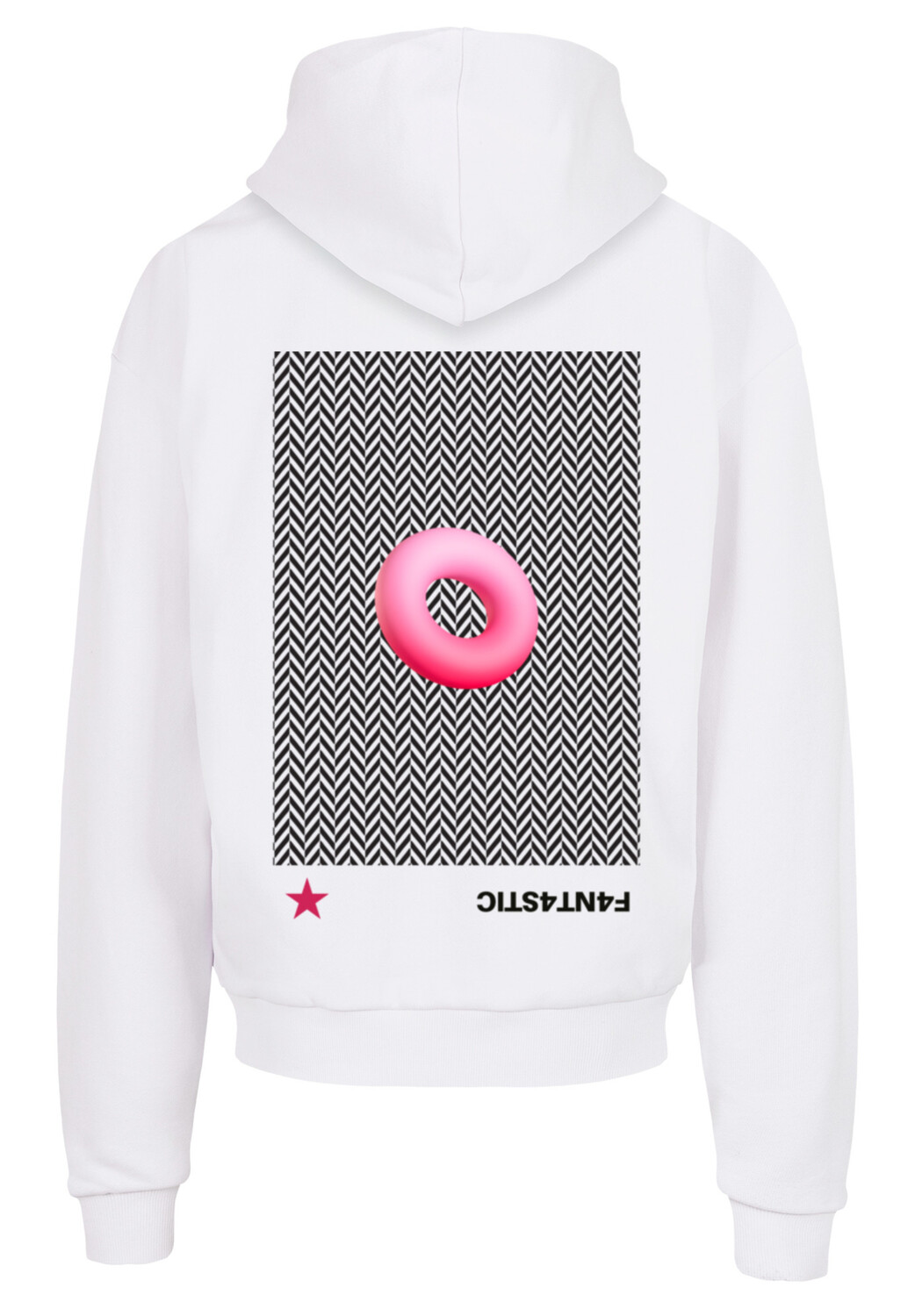 

Пуловер F4NT4STIC Ultra Heavy Hoodie 3D PINK RING, белый