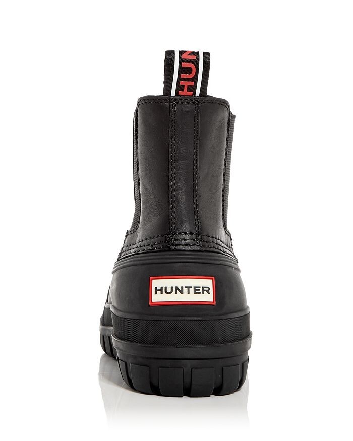Мужские ботинки челси Hunter Suffolk кожаные с резиновым носком, черный — фото 3