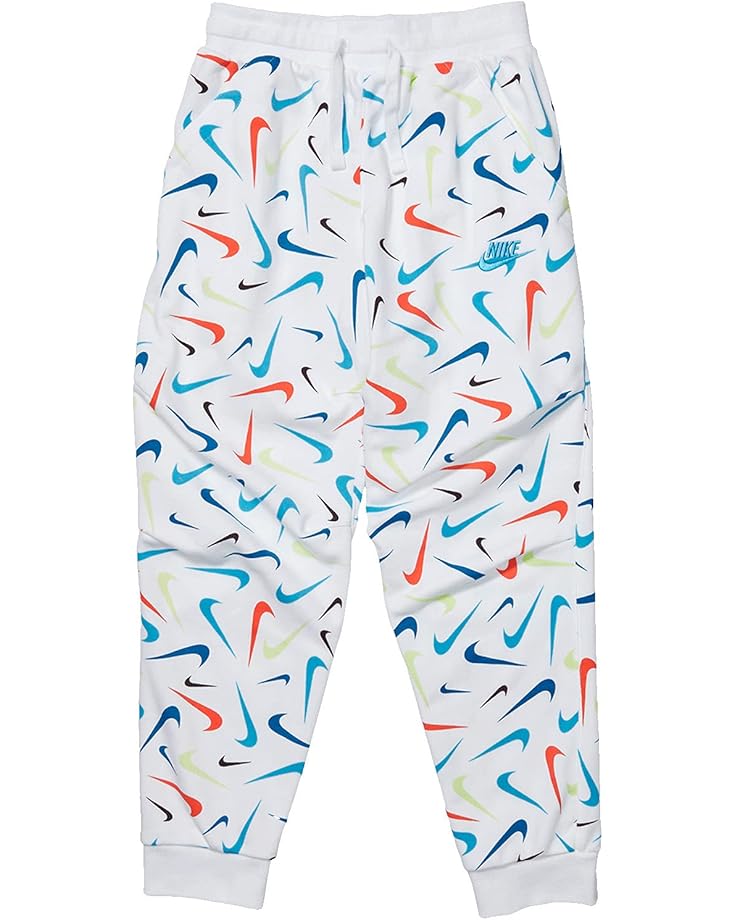 

Брюки Nike Kids NSW Club Fleece Print Joggers, цвет White/Chlorine Blue