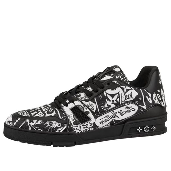 

Кроссовки lv trainer sneakers 'comic black white' Louis Vuitton, черный