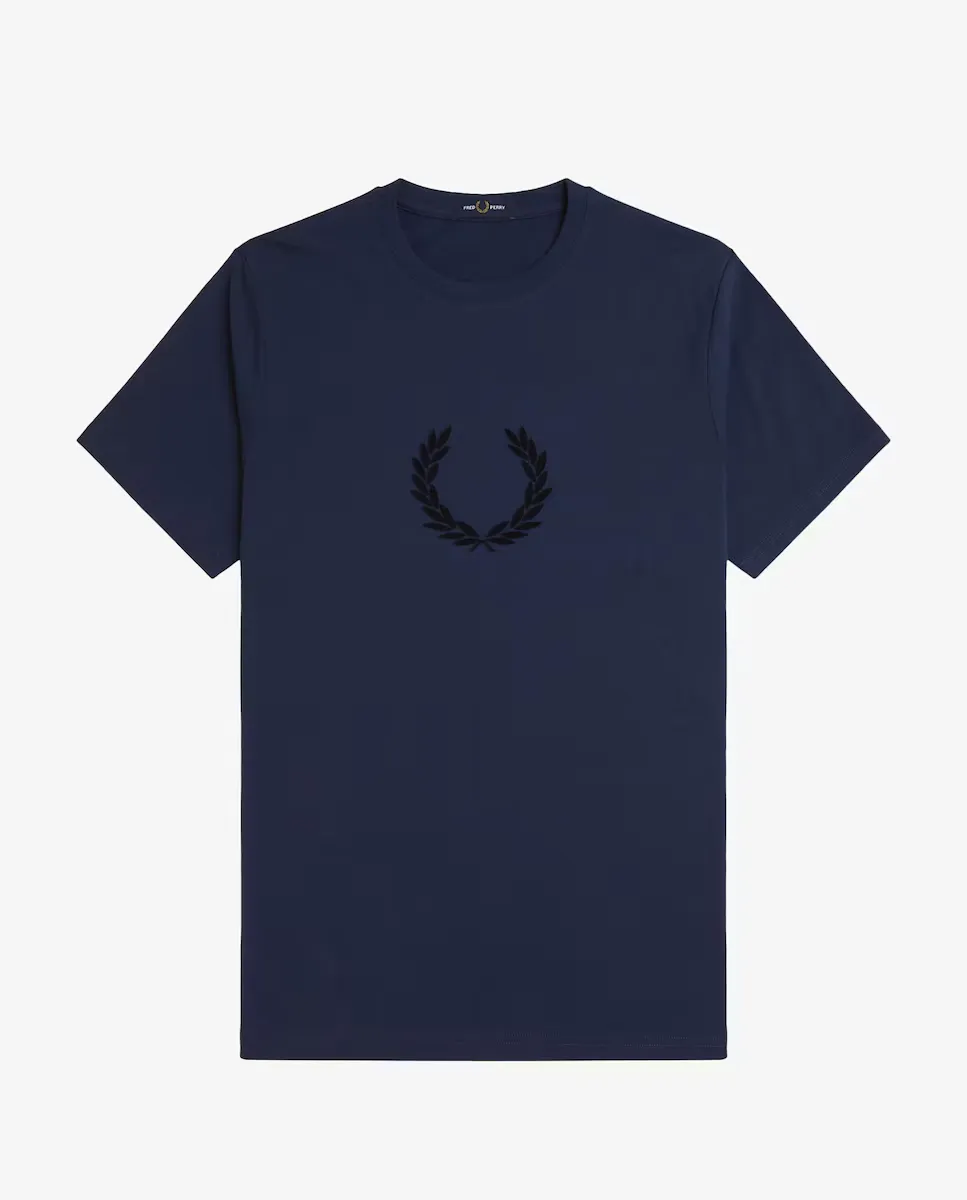 

Мужская футболка с короткими рукавами и круглым вырезом Fred Perry, синий