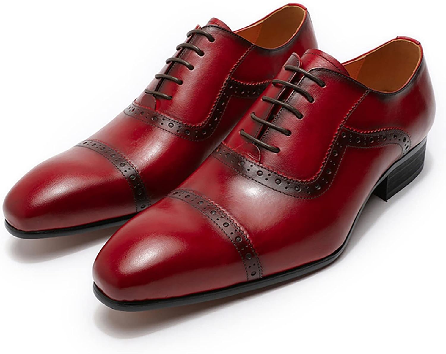 

Мужские кожаные туфли с шнуровкой, деловой повседневный стиль, классические броги, формальные оксфорды, туфли для свадеб и вечеринок, дерби для мужчин, черные, 39 Generic