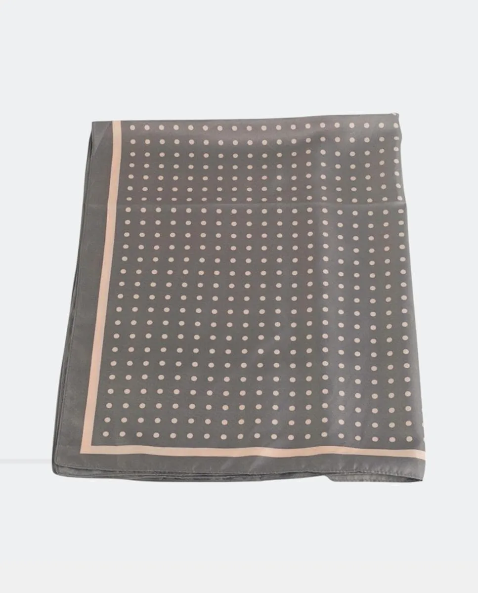 

Платок из полиэстера в горошек, квадратный, свежий и универсальный платок для женщин Kbas, серый