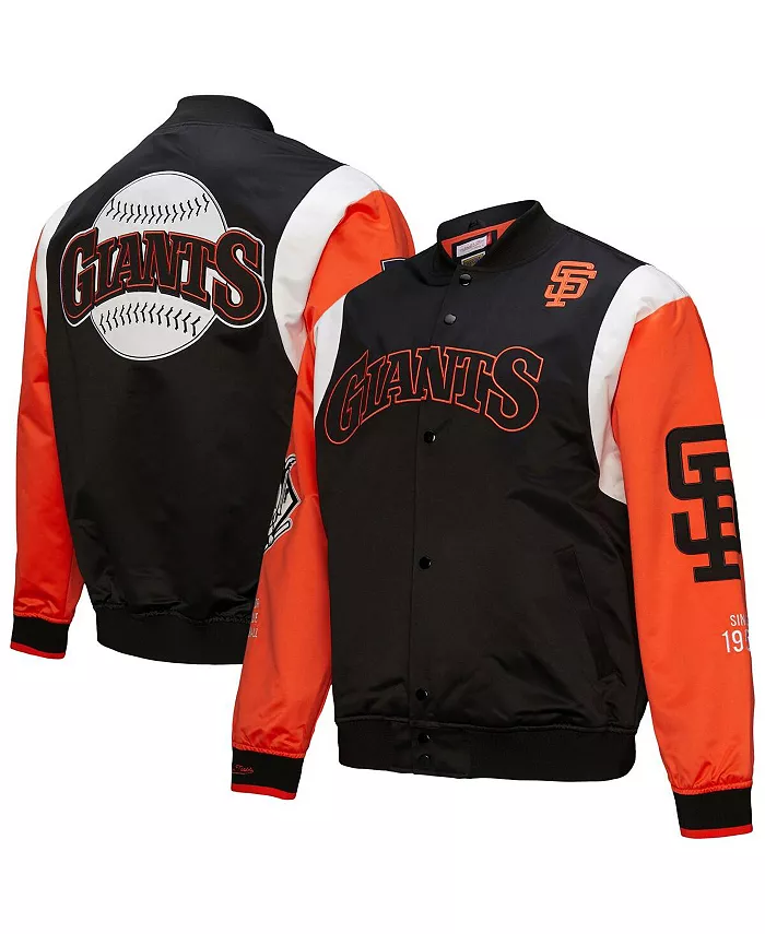 

Мужская черно-оранжевая бейсбольная куртка San Francisco Giants Cooperstown Collection Team Origins на молнии Mitchell & Ness