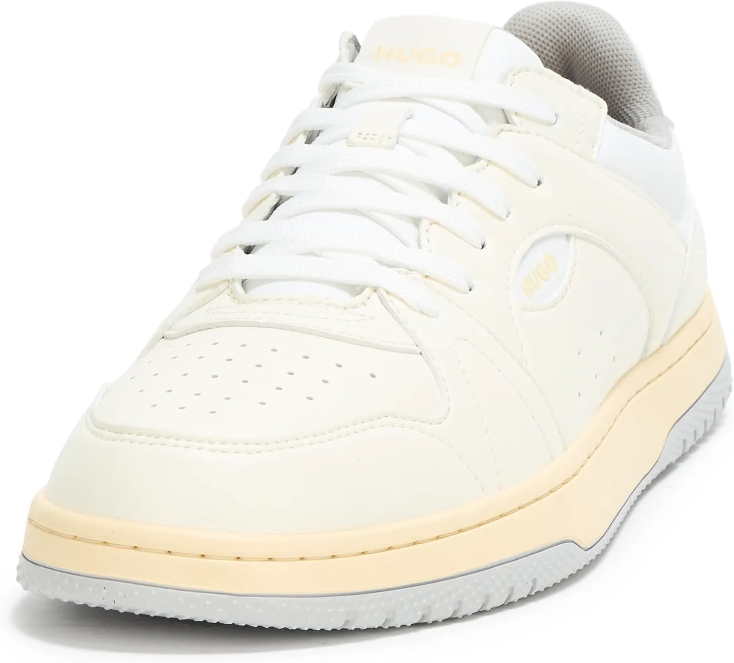 Кожаные кроссовки Hugo Mens Essential Basket, слоновая кость — фото 2