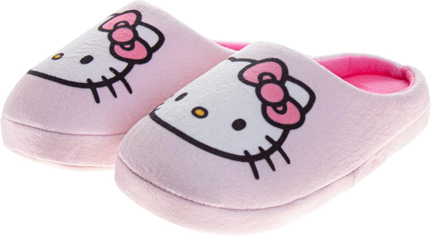 Тапочки Hello Kitty Sanrio Sweethearts Strawberry Shortcake Harry Potter для девочек и мальчиков, с котиком Kitty, домашние мягкие плюшевые тапочки для детей. Размеры: 5-10 для малышей, 11-13 для маленьких детей, 2-5 для старших детей Josmo, роз... — фото 3