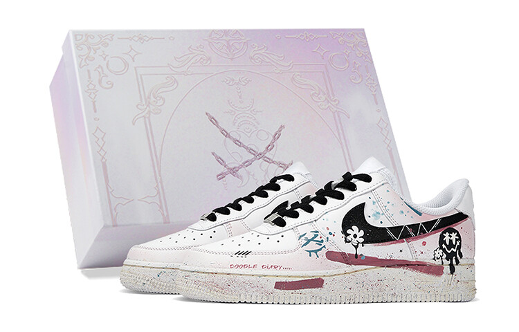 

Кроссовки Nike Air Force 1 Skateboard Shoes Women's Low-Top Pink White, белый
