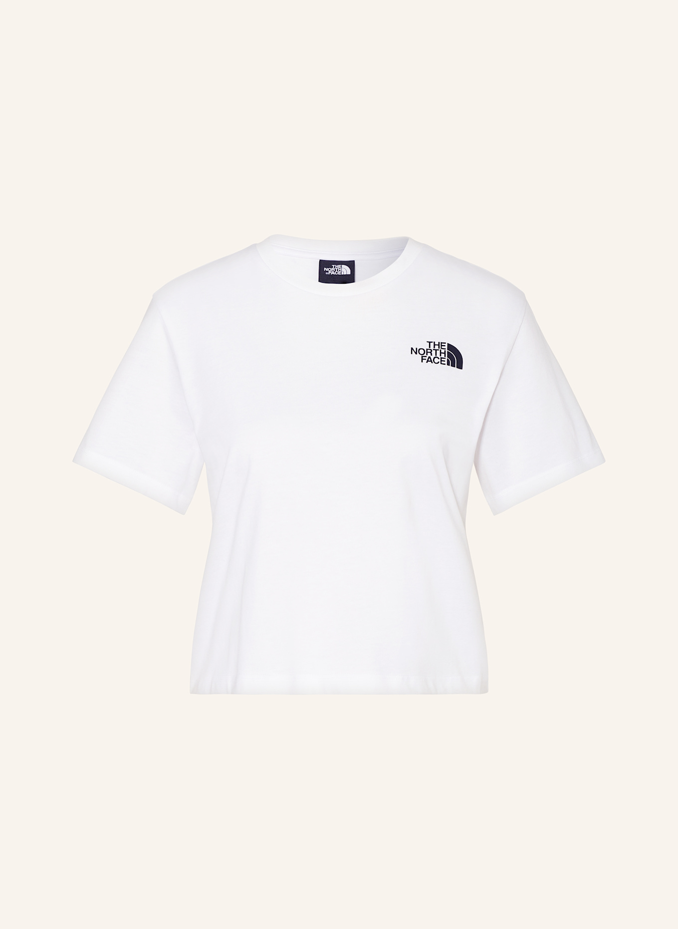 

Футболка простая купольная укороченная The North Face, мультиколор