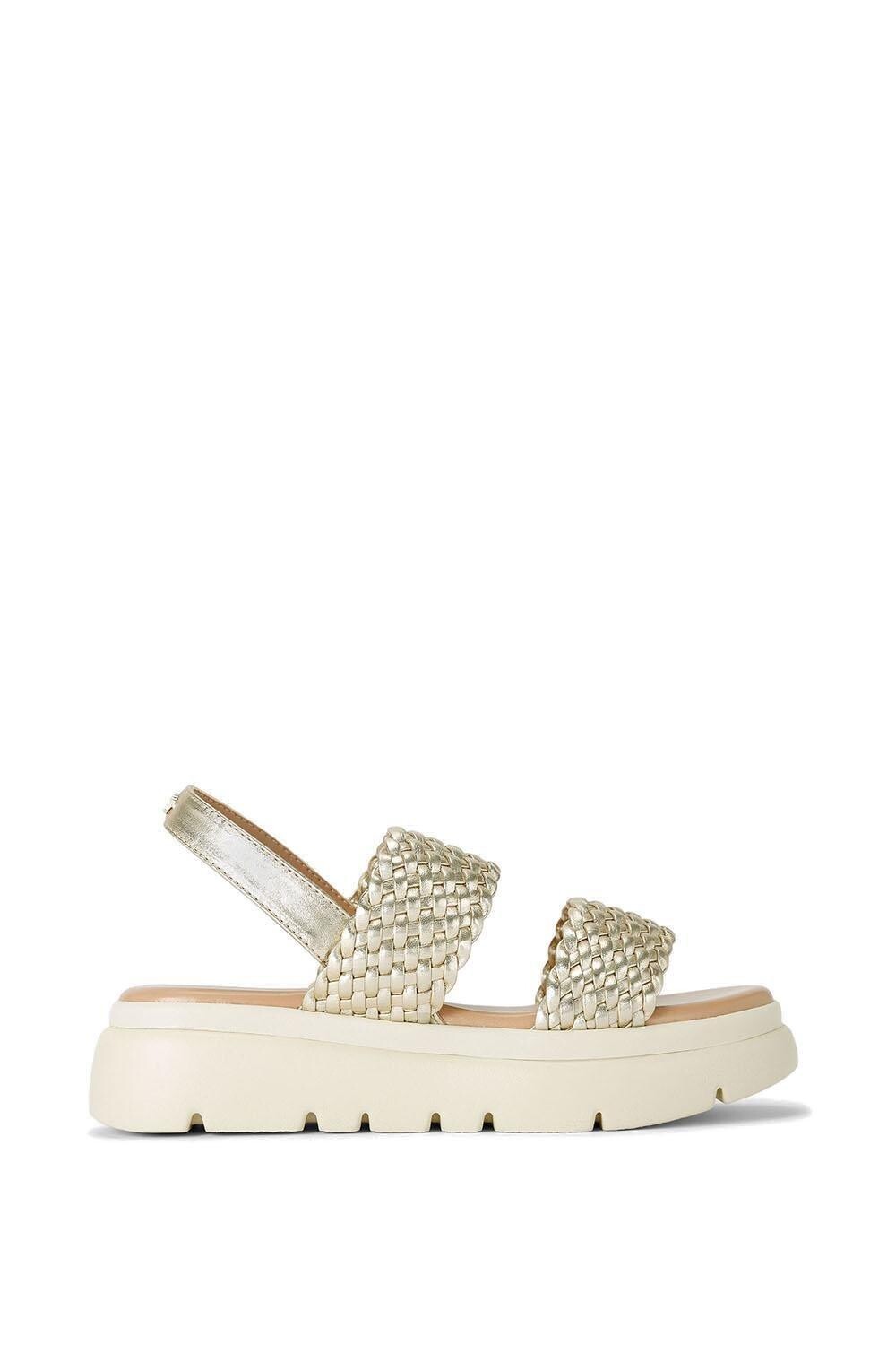 

Кожаные сандалии Krypton Weave Carvela, металлик