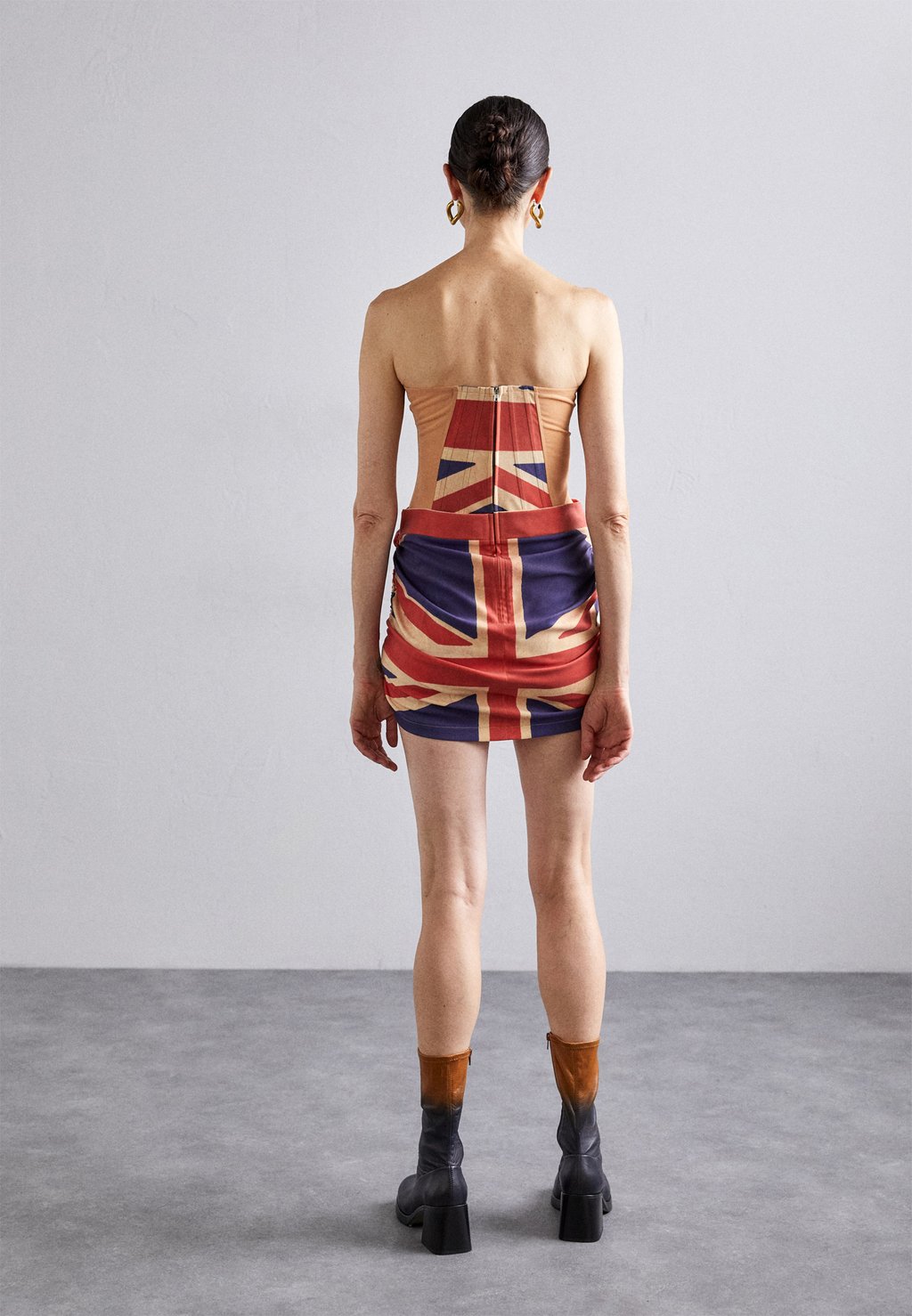 

Платье из джерси UNION JACK CORSET DRAPED DRESS Sinead Gorey, красный